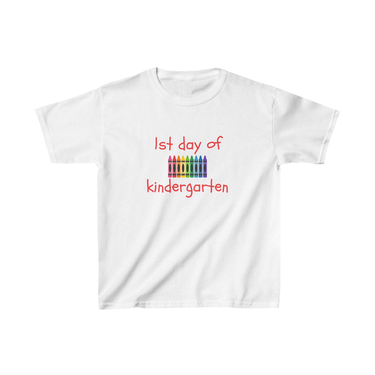 1st Day of Kindergarten (red ink) Kids Heavy Cotton™ Tee