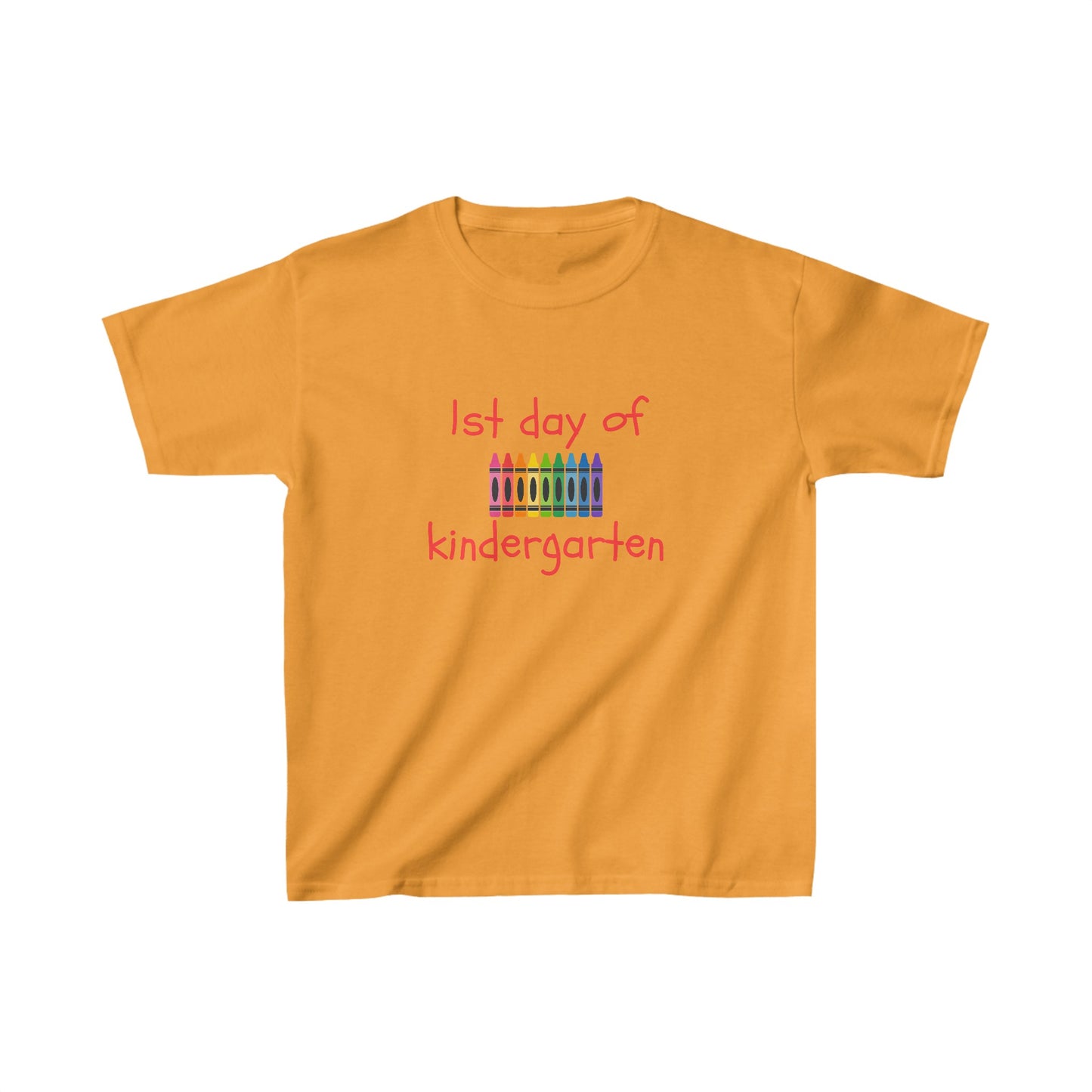 1st Day of Kindergarten (red ink) Kids Heavy Cotton™ Tee