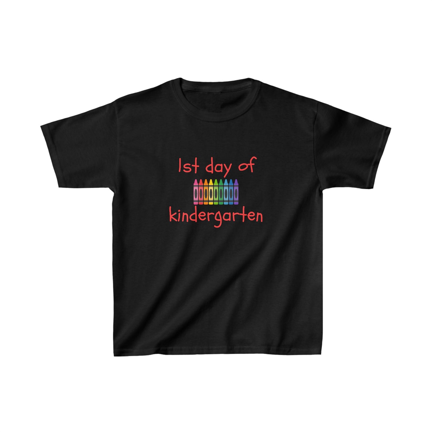 1st Day of Kindergarten (red ink) Kids Heavy Cotton™ Tee