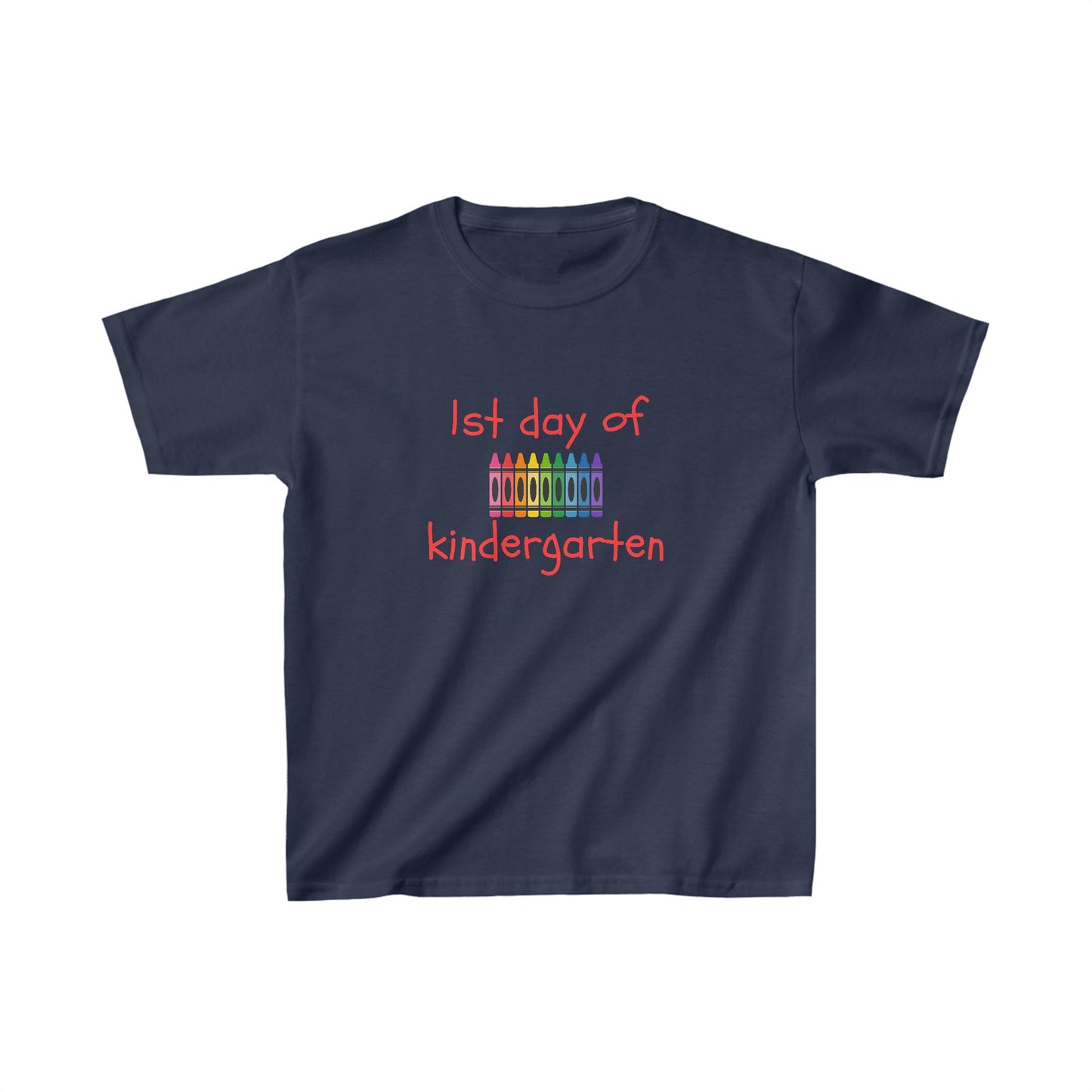 1st Day of Kindergarten (red ink) Kids Heavy Cotton™ Tee