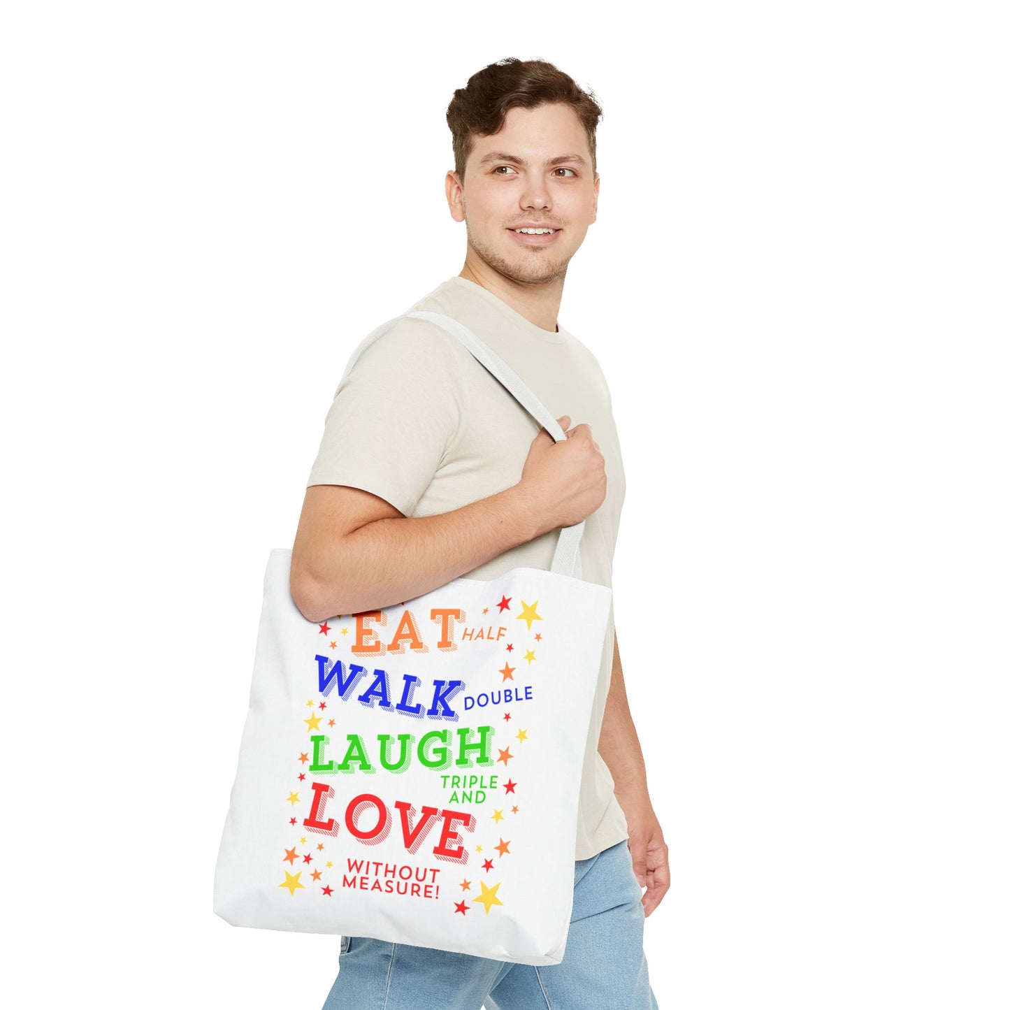 Eat Walk Laugh Love Tote Bag