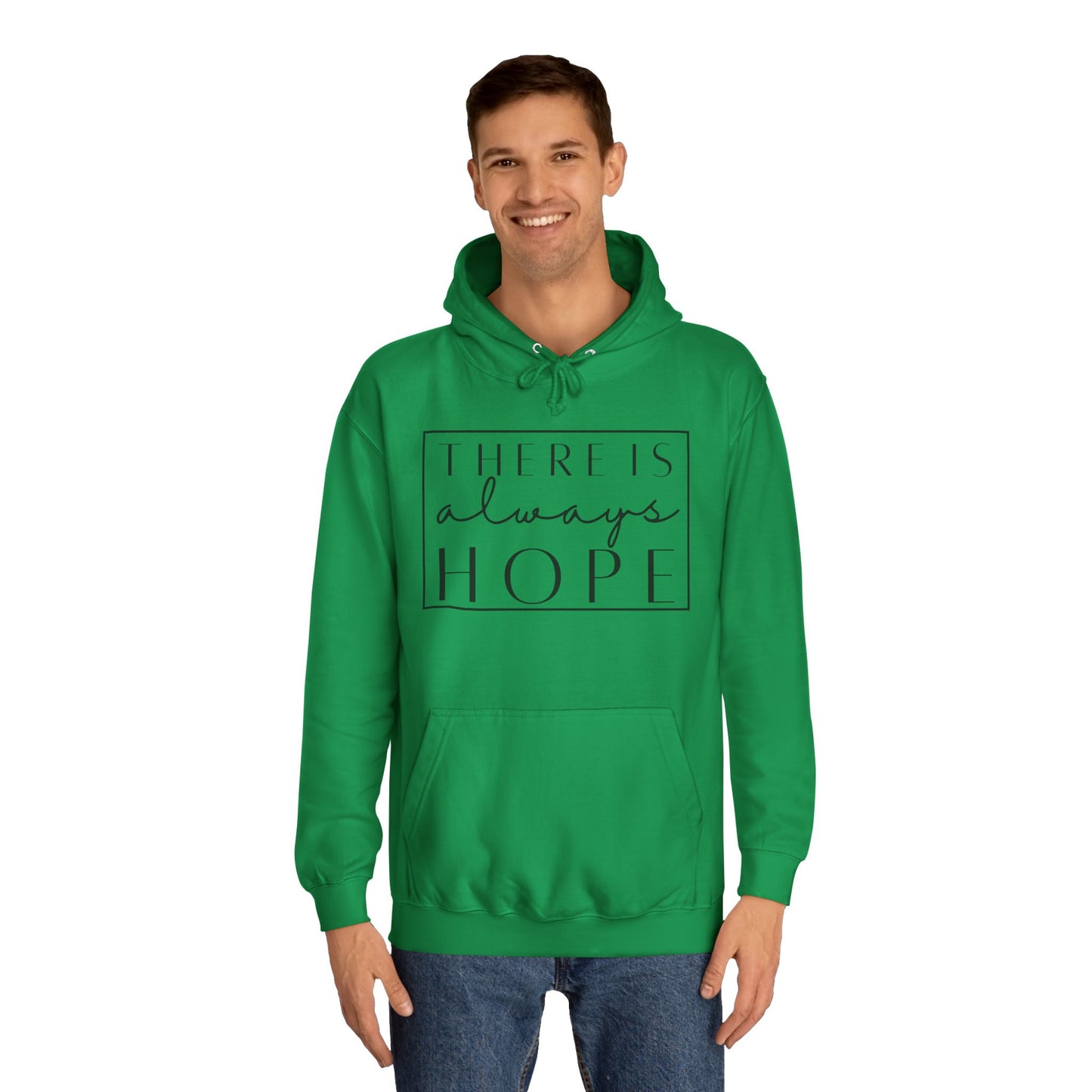 Always Hope in box (black font) Unisex College Hoodie