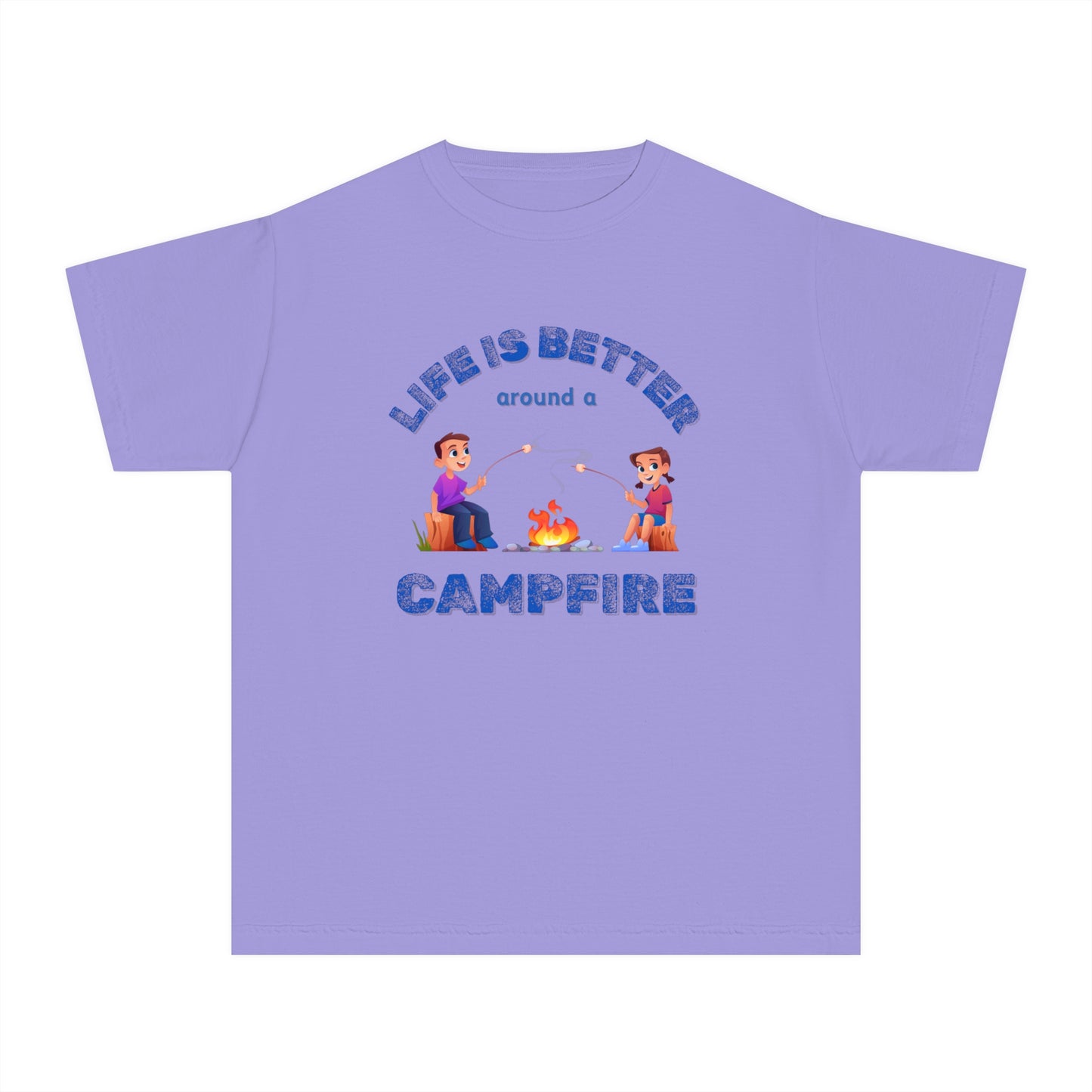 Life Is Better...Campfire (blue ink) Youth Midweight Tee