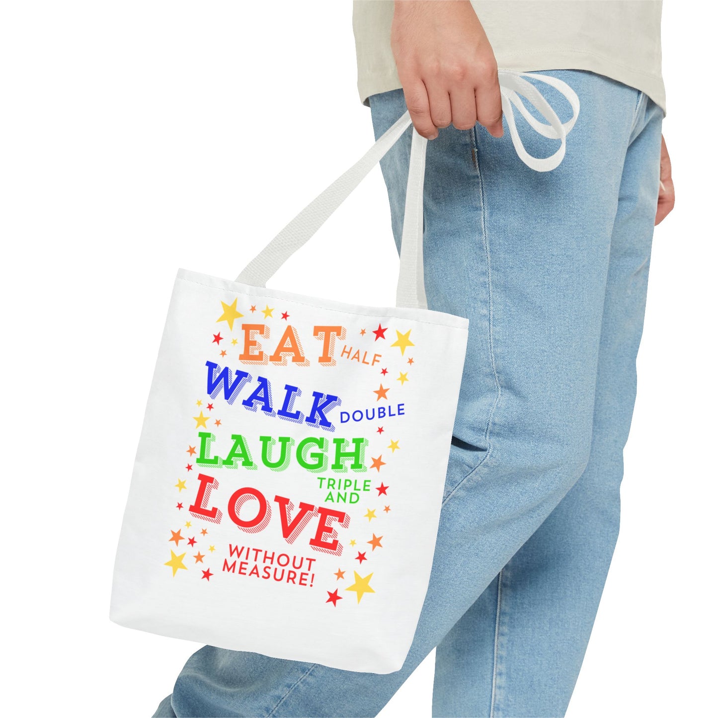 Eat Walk Laugh Love Tote Bag