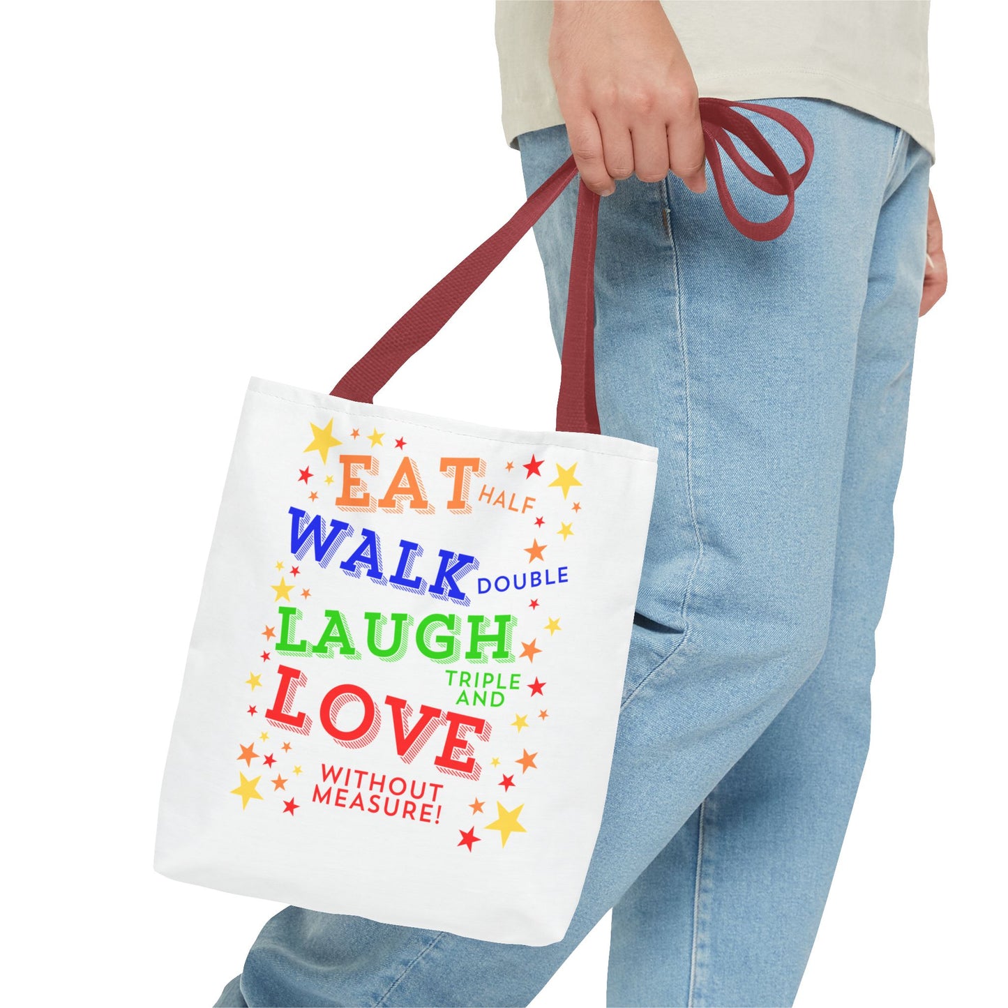 Eat Walk Laugh Love Tote Bag