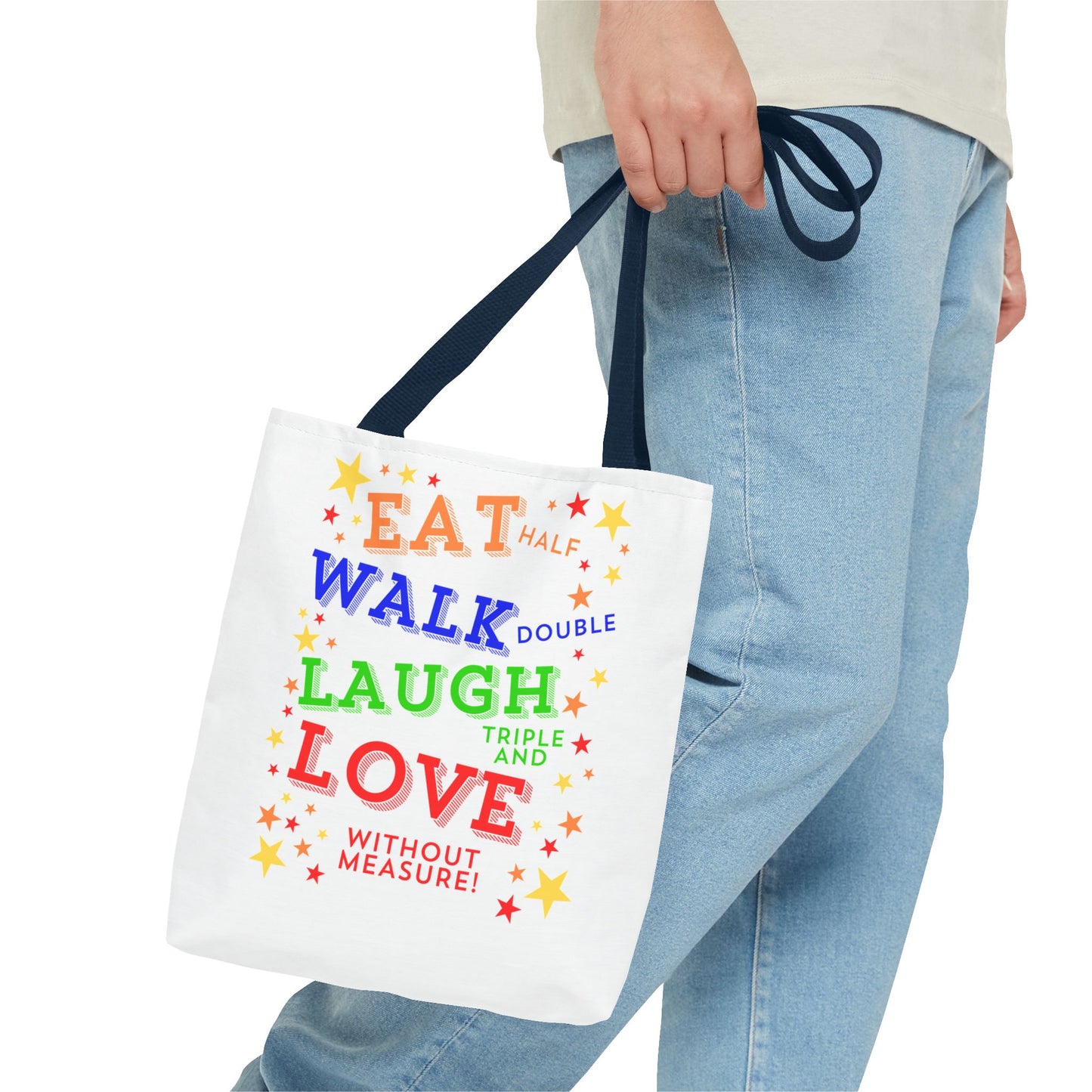 Eat Walk Laugh Love Tote Bag