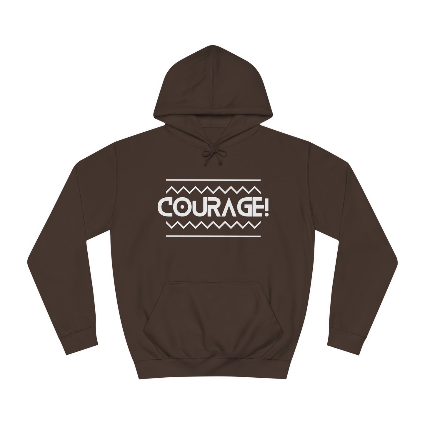 Courage (white ink) Unisex College Hoodie