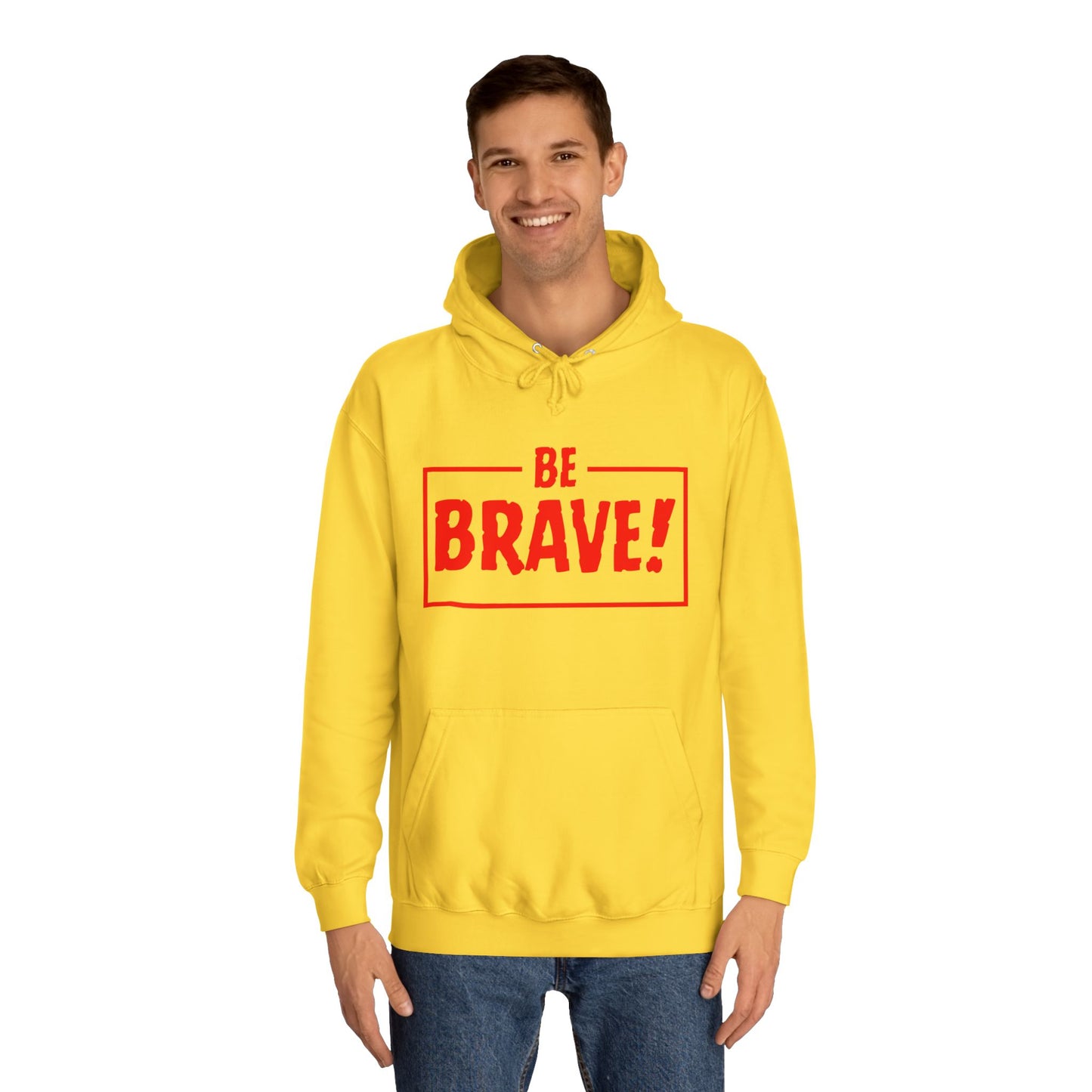 Be Brave (red ink) Unisex College Hoodie