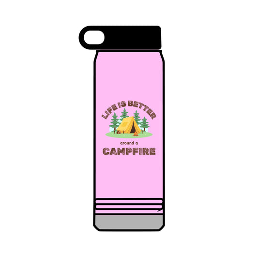 Life Is Better...Campfire Water Bottle, 32oz