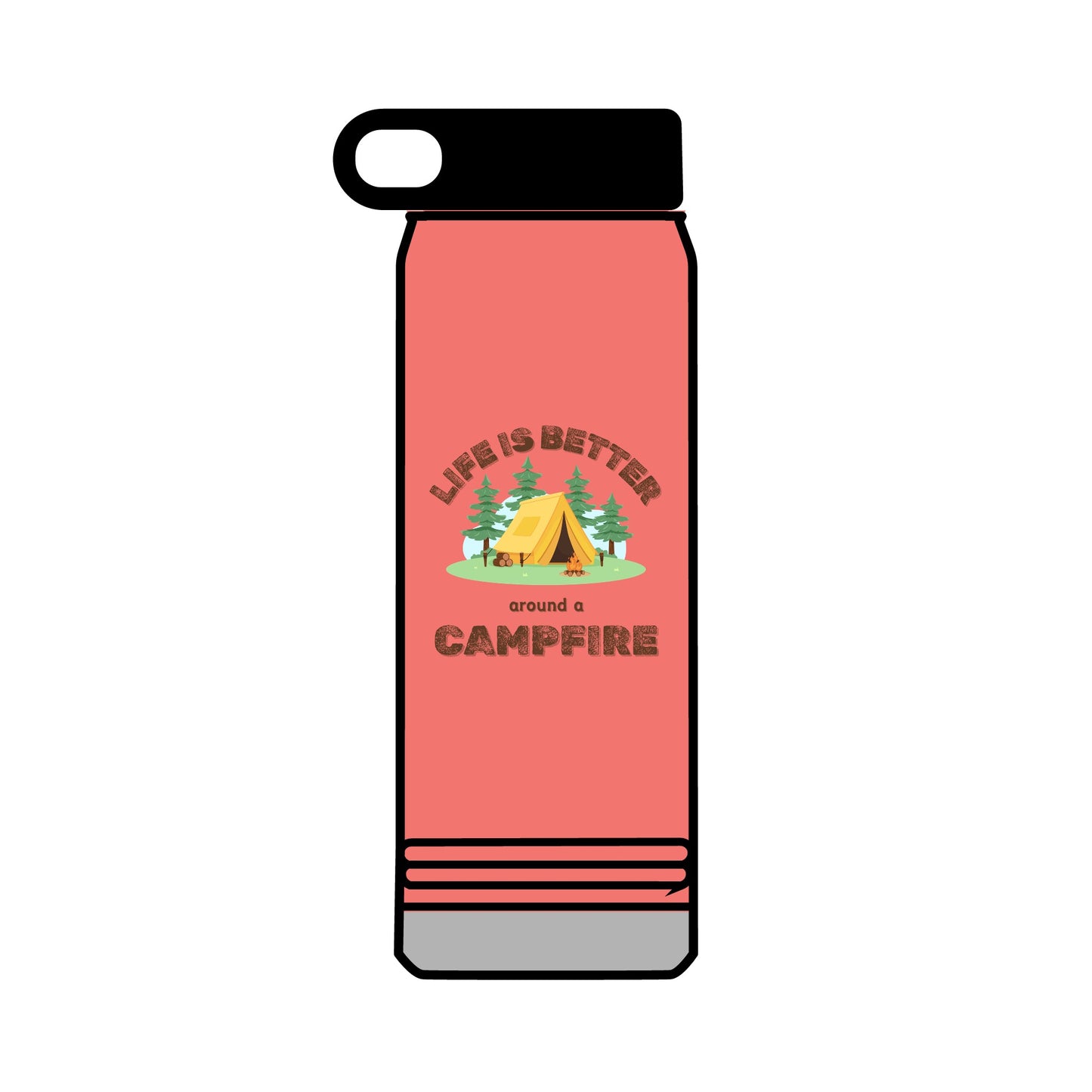 Life Is Better...Campfire Water Bottle, 32oz