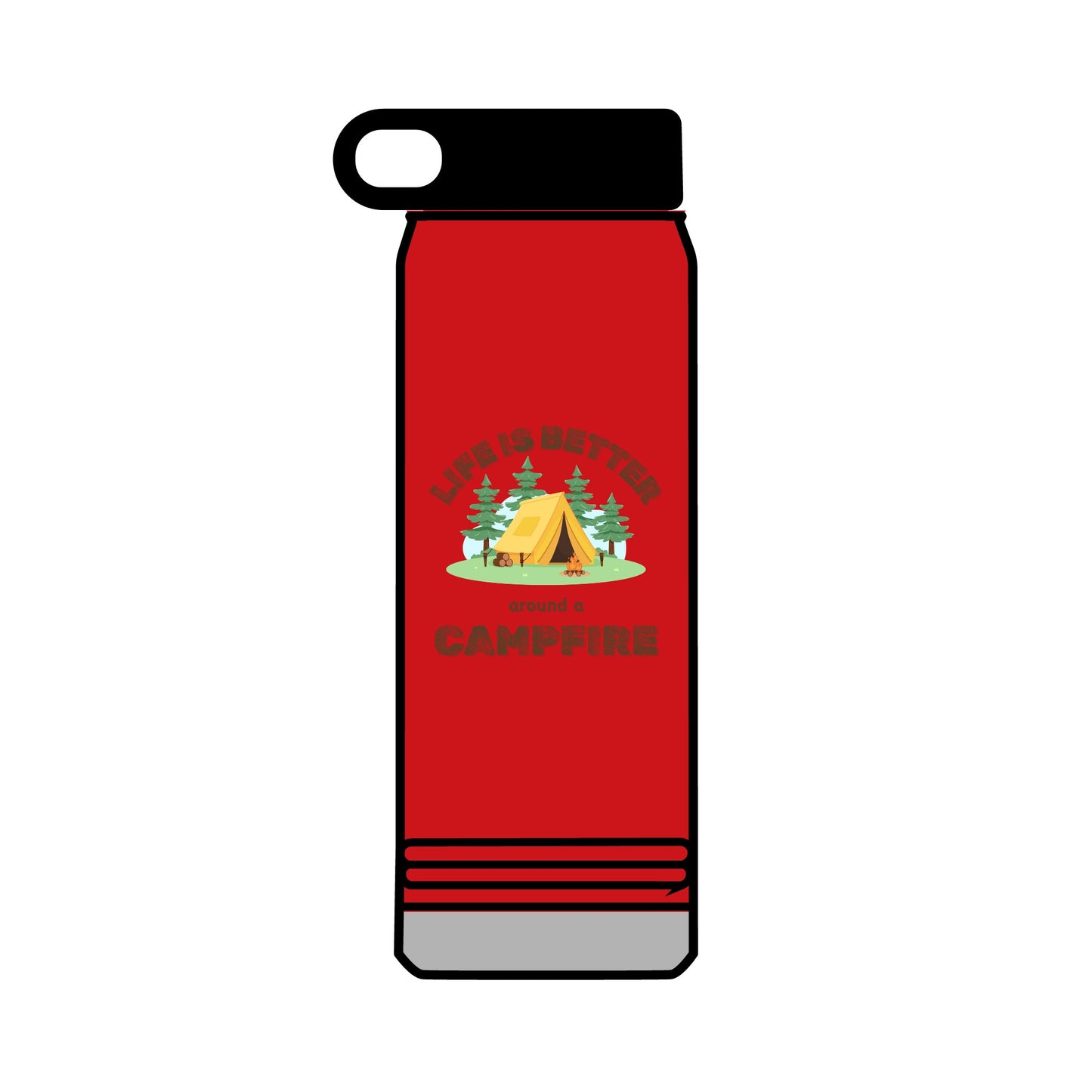 Life Is Better...Campfire Water Bottle, 32oz