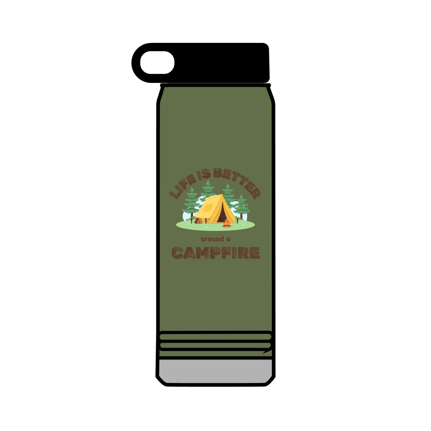 Life Is Better...Campfire Water Bottle, 32oz