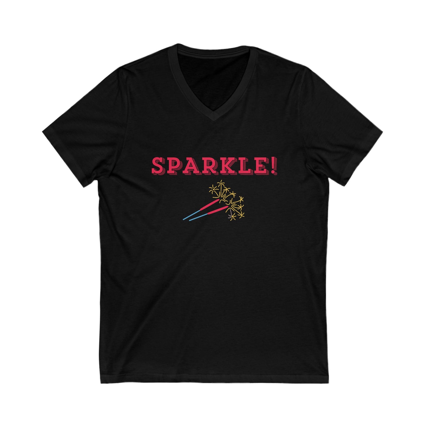 Sparkle Unisex Jersey Short Sleeve V-Neck Tee