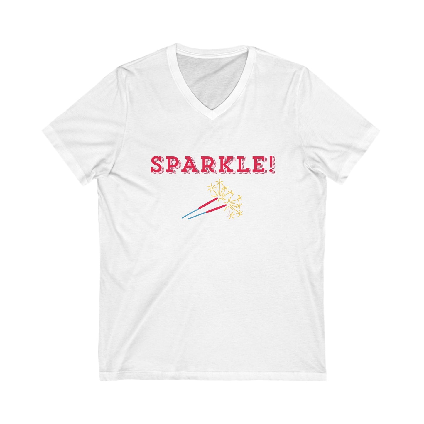 Sparkle Unisex Jersey Short Sleeve V-Neck Tee