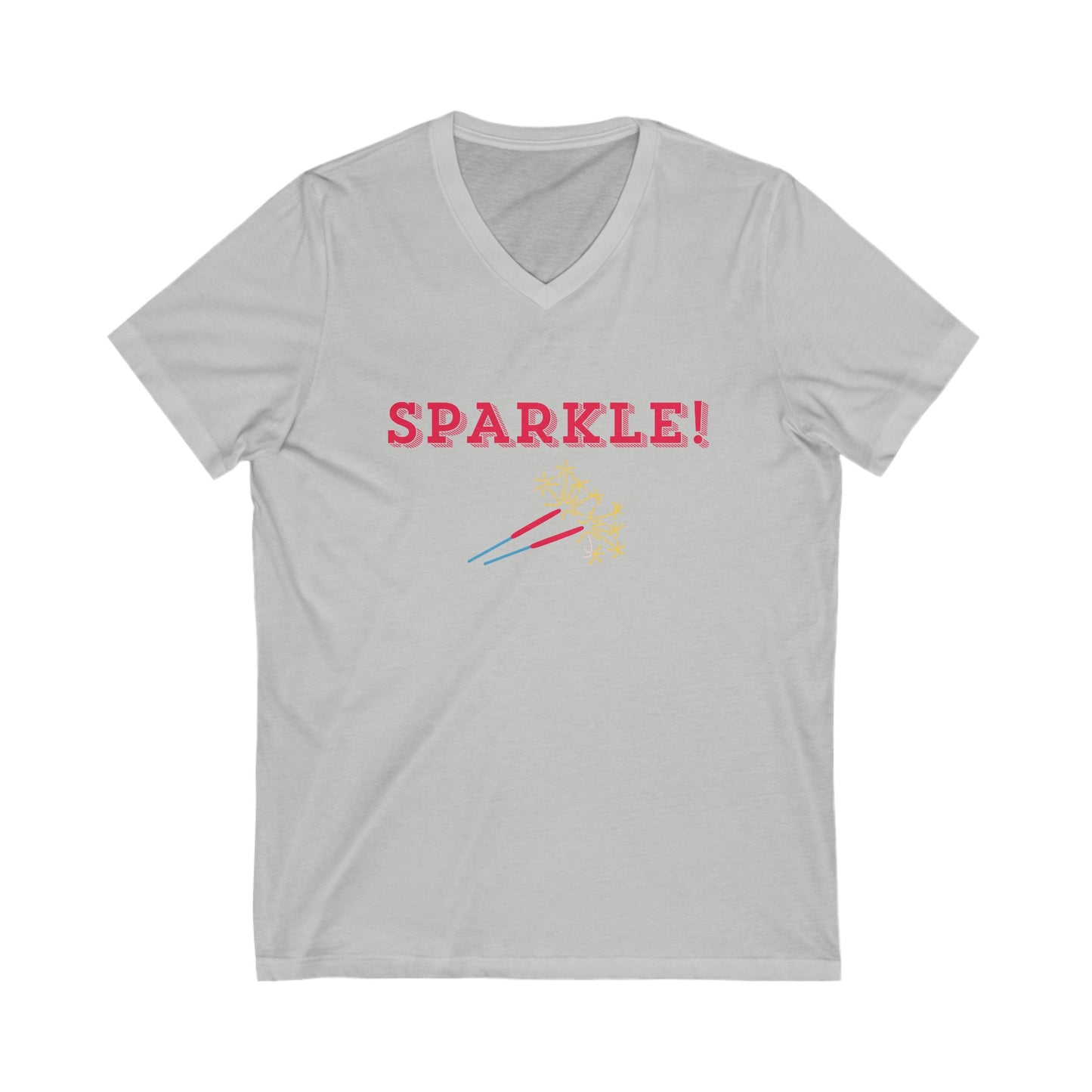 Sparkle Unisex Jersey Short Sleeve V-Neck Tee