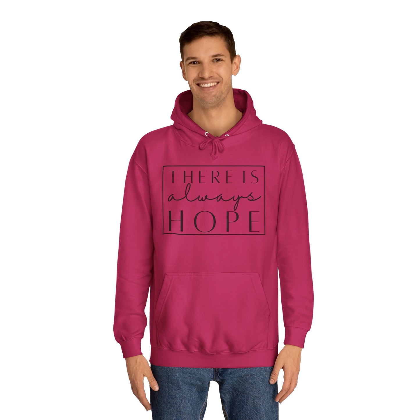 Always Hope in box (black font) Unisex College Hoodie