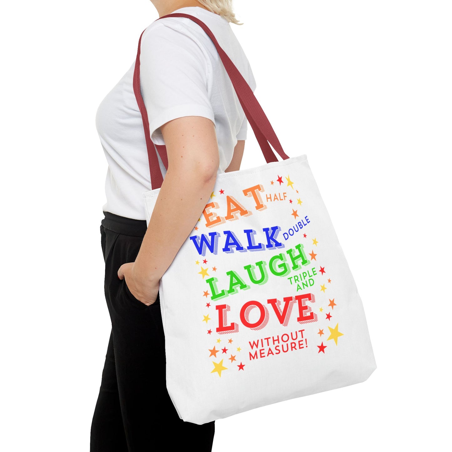 Eat Walk Laugh Love Tote Bag