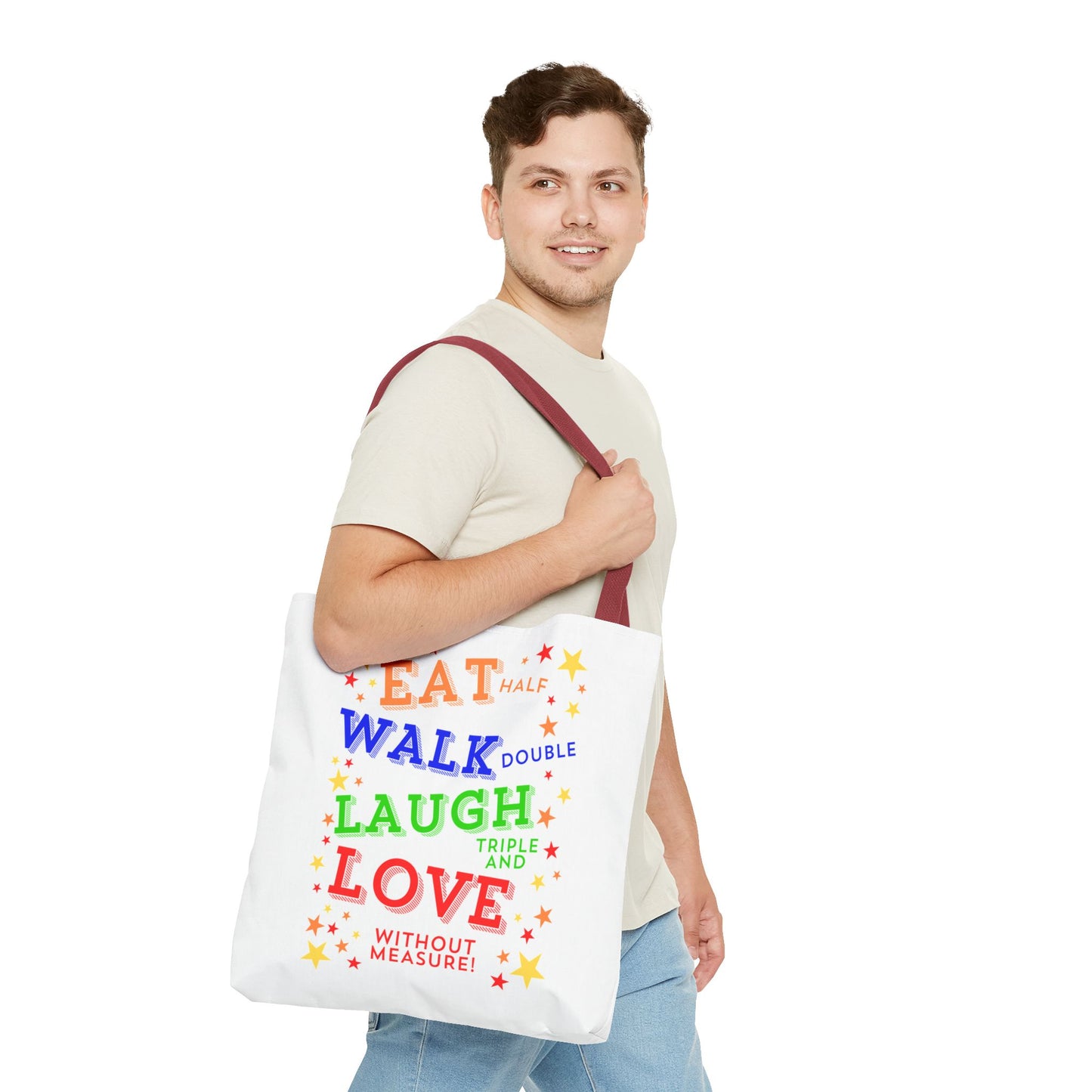 Eat Walk Laugh Love Tote Bag