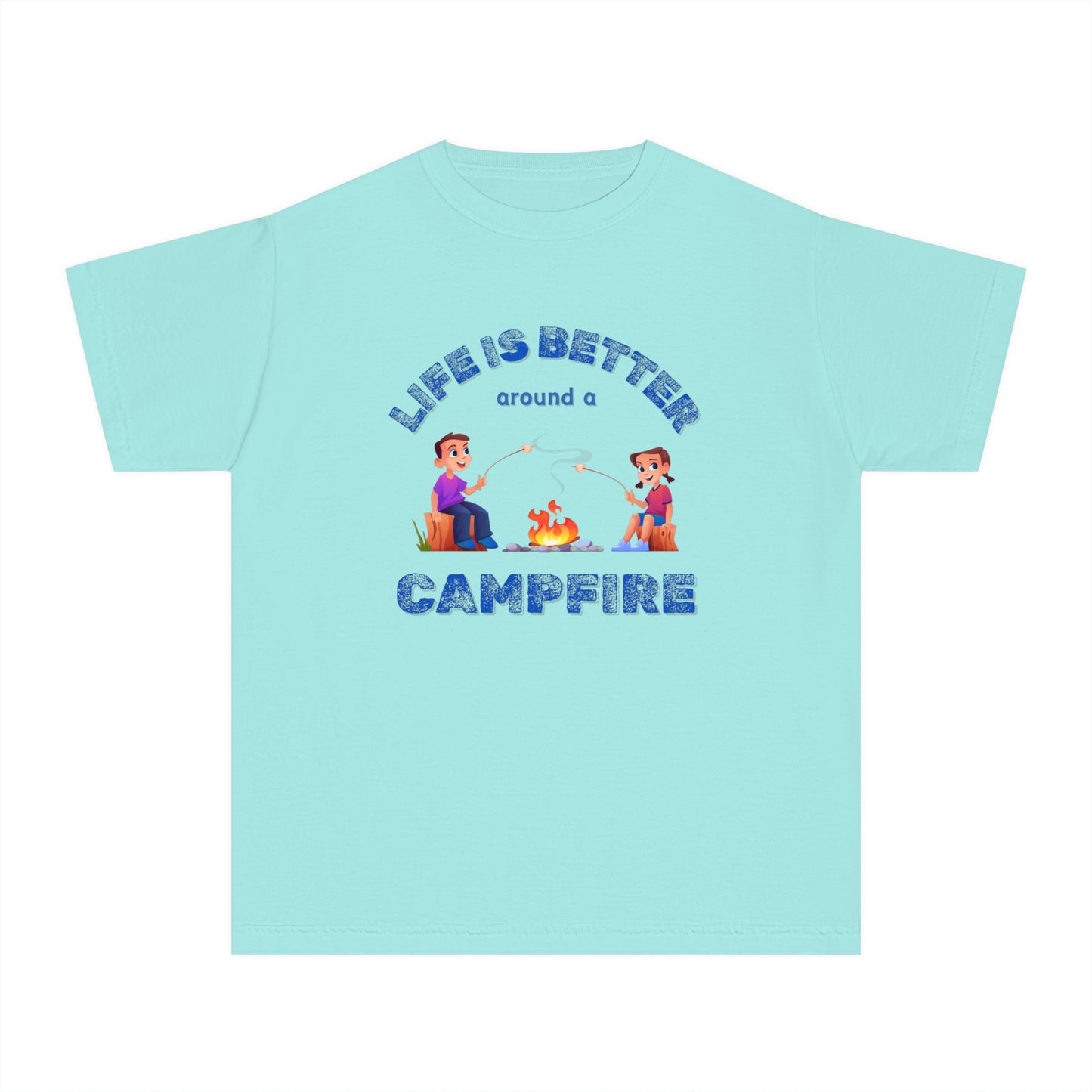 Life Is Better...Campfire (blue ink) Youth Midweight Tee