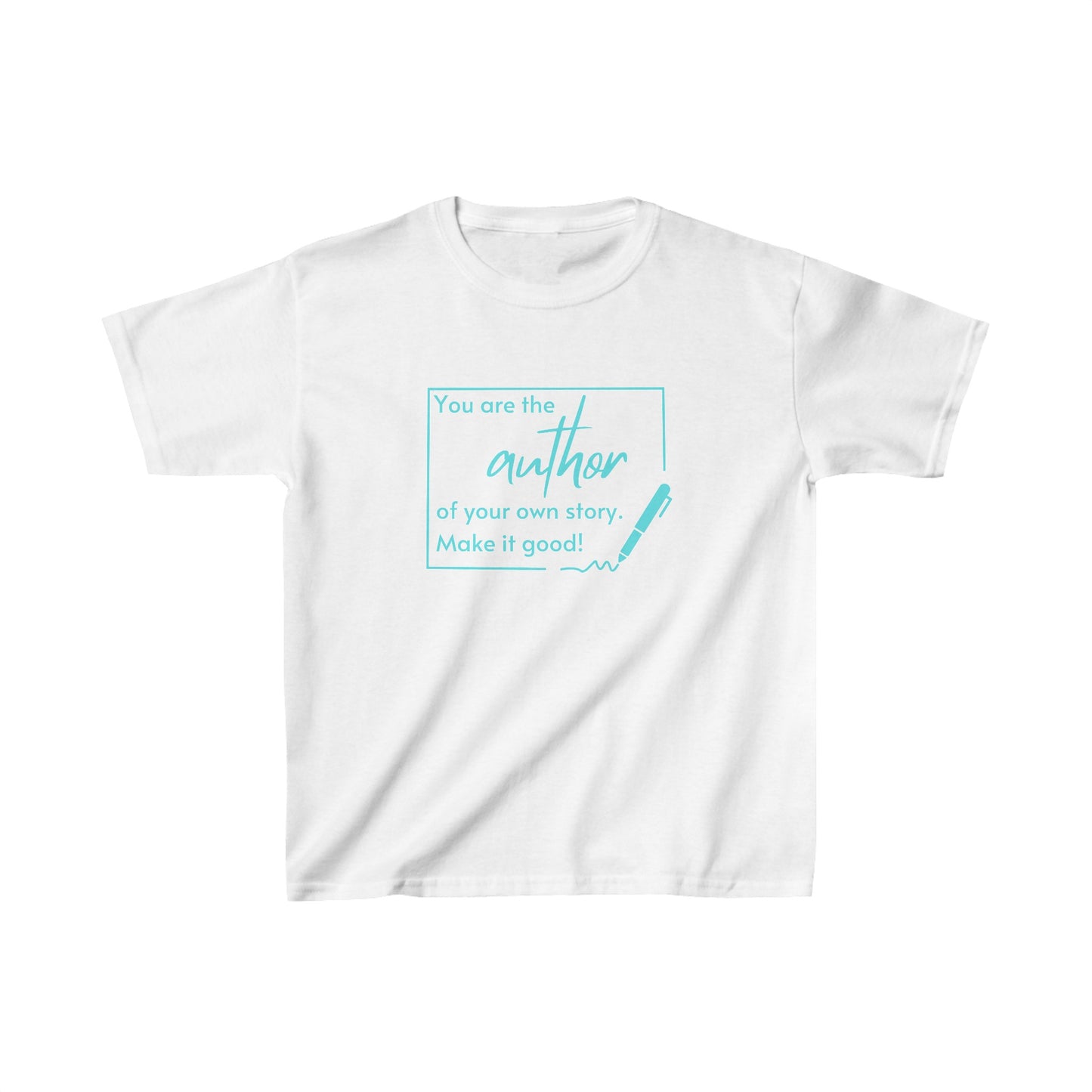 You Are the Author (teal ink) Kids Heavy Cotton™ Tee