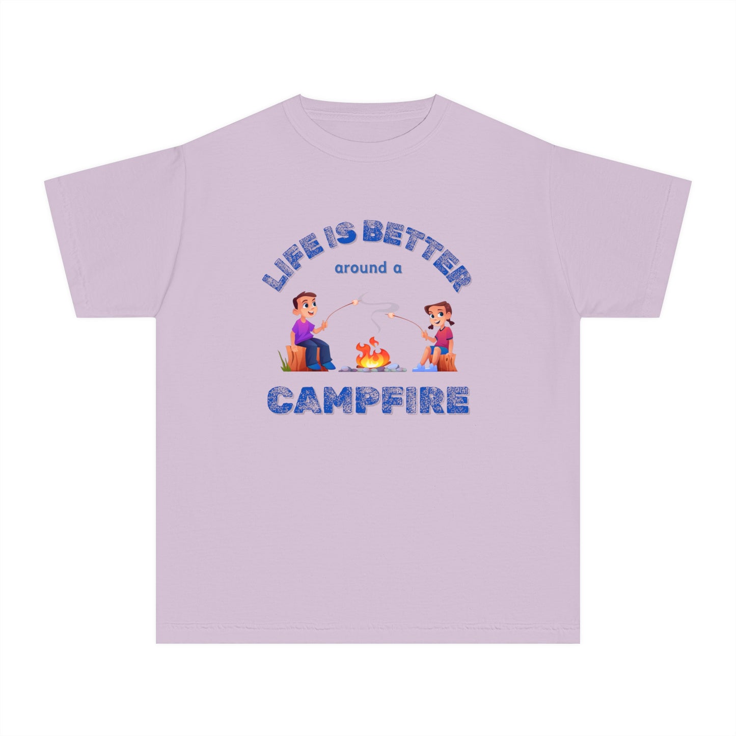 Life Is Better...Campfire (blue ink) Youth Midweight Tee