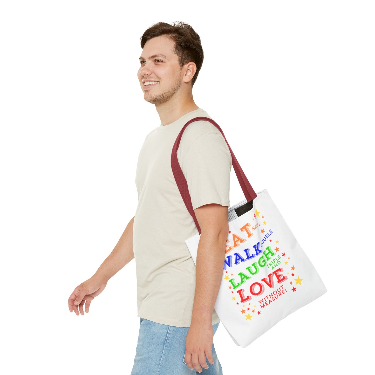 Eat Walk Laugh Love Tote Bag