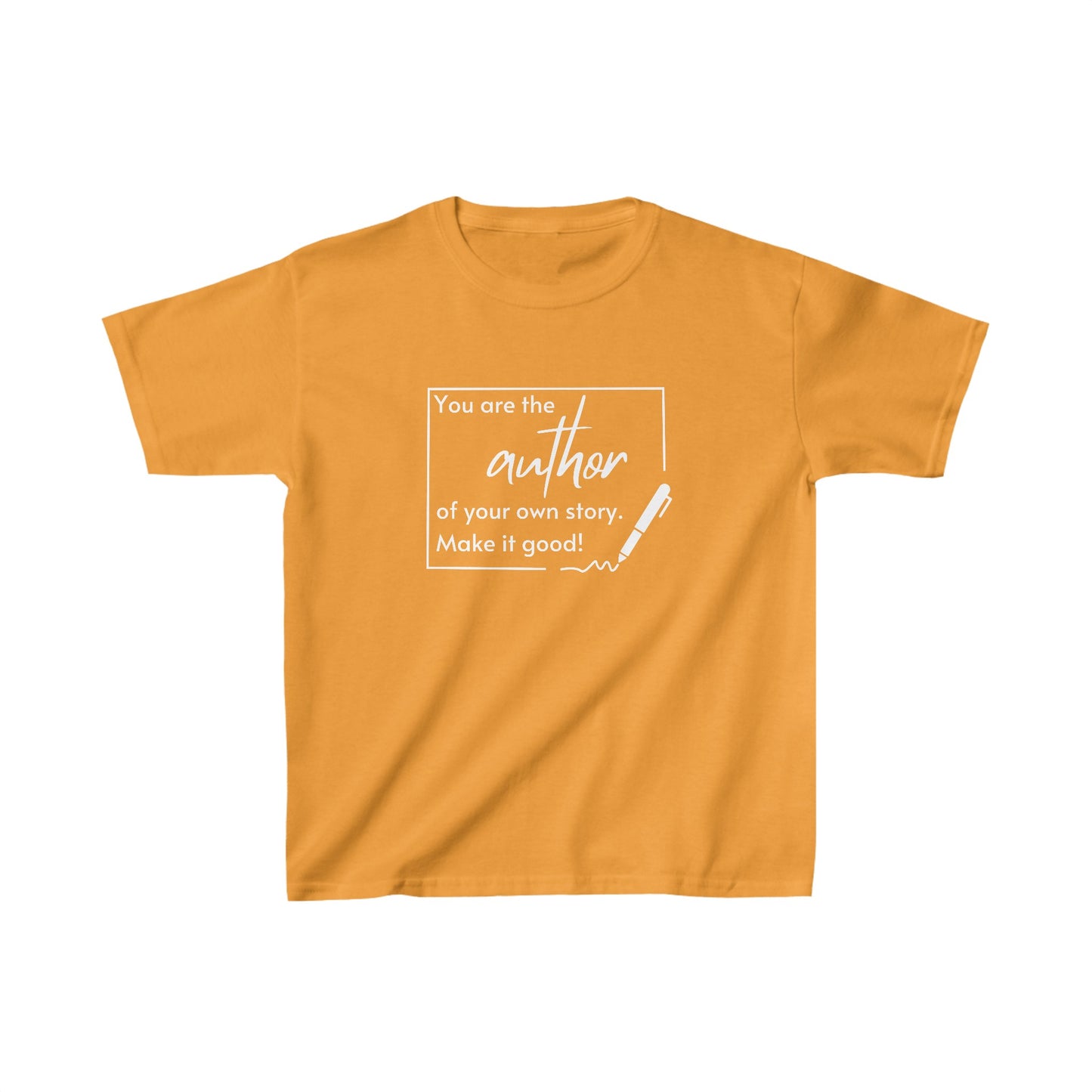 You Are the Author (white ink) Kids Heavy Cotton™ Tee