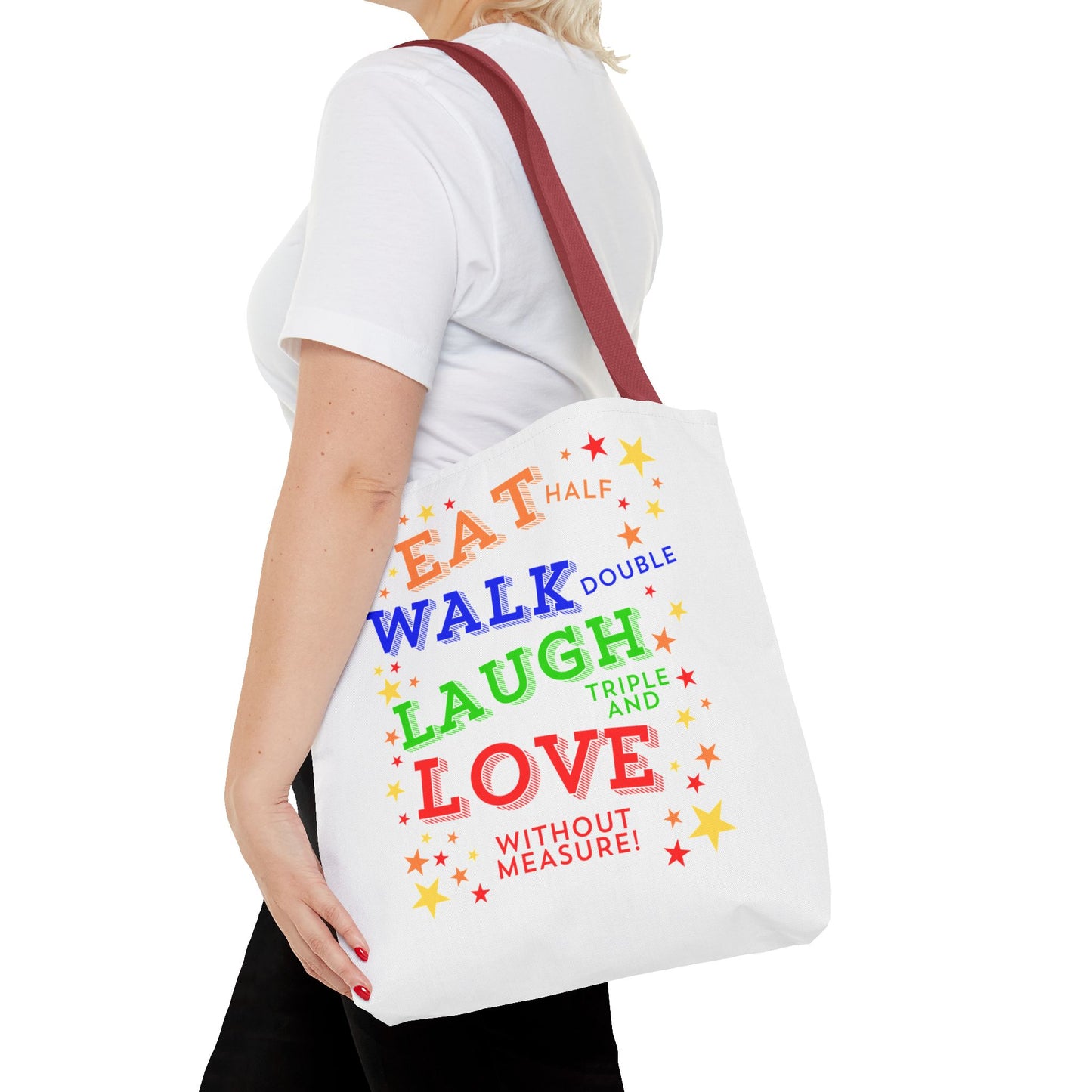 Eat Walk Laugh Love Tote Bag
