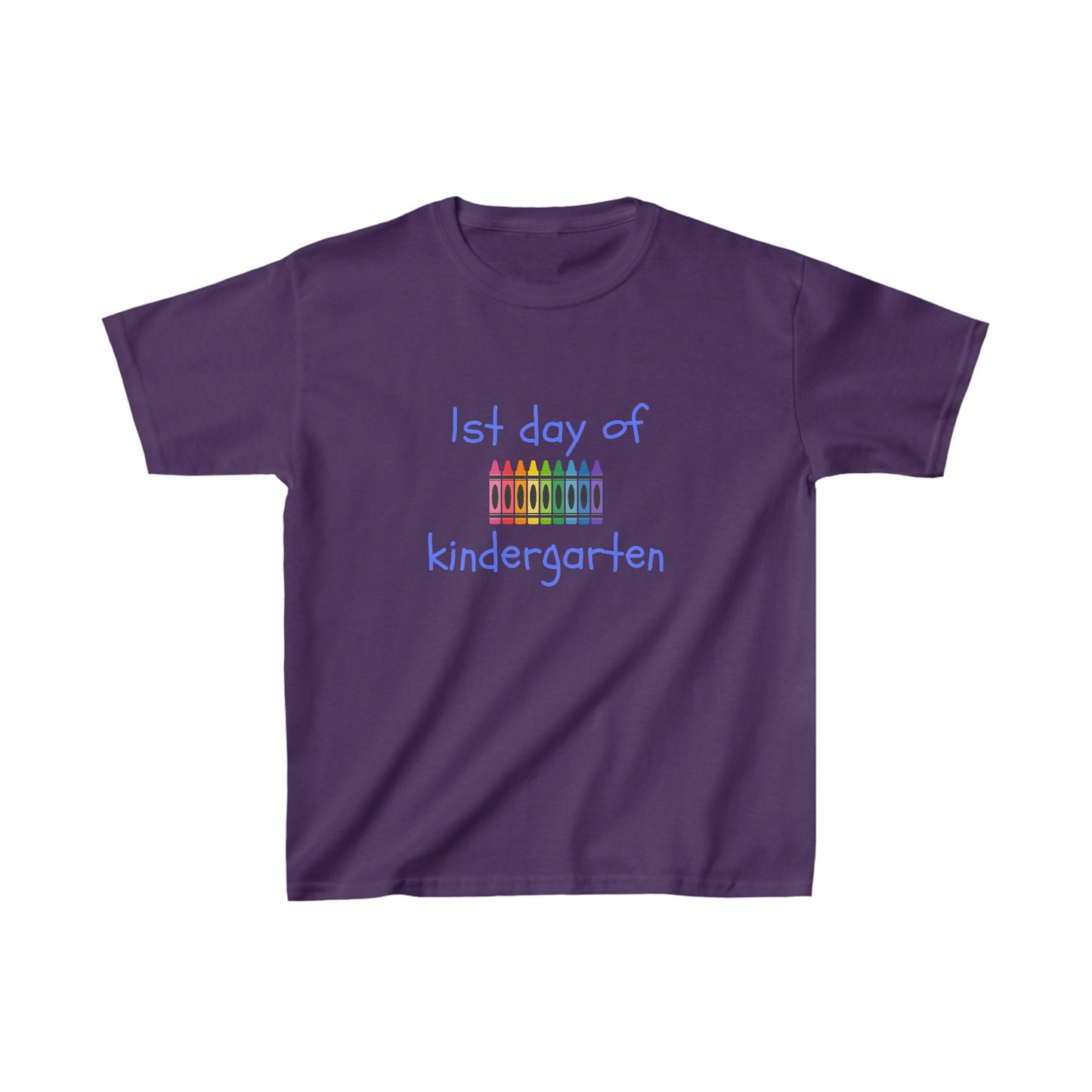 1st Day of Kindergarten (blue ink) Kids Heavy Cotton™ Tee