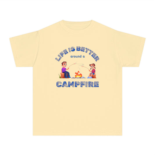 Life Is Better...Campfire (blue ink) Youth Midweight Tee