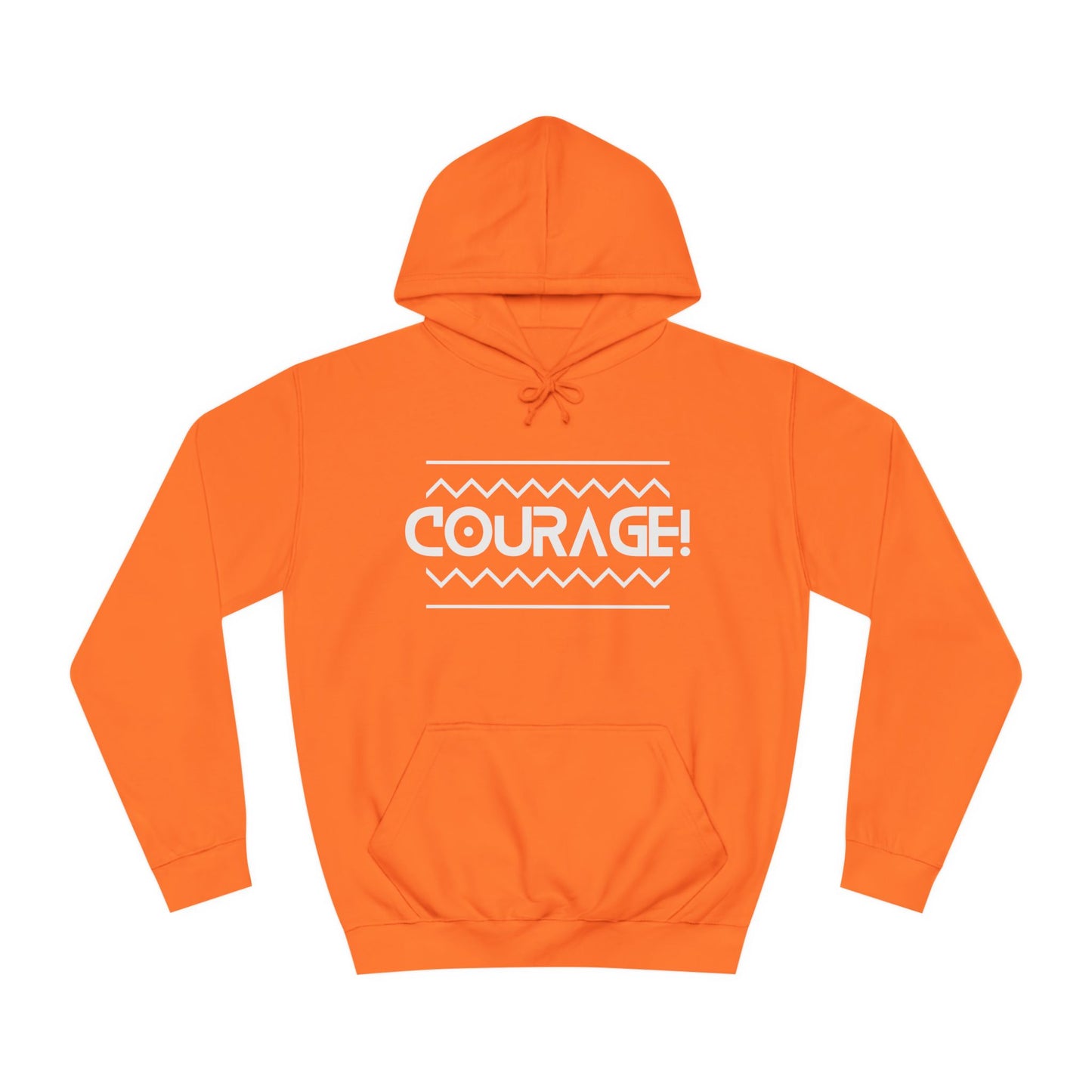 Courage (white ink) Unisex College Hoodie