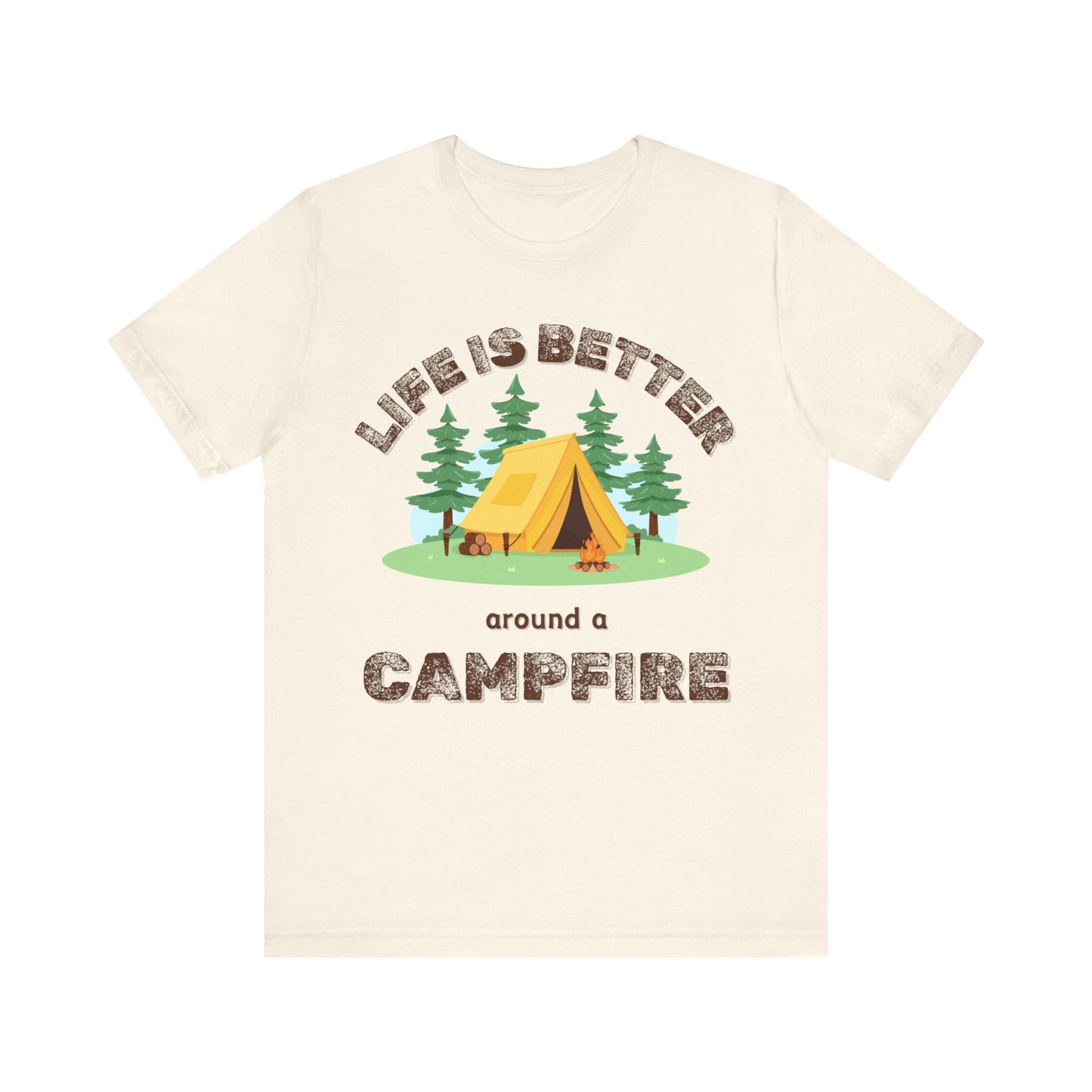 Life Is Better...Campfire Unisex Jersey Short Sleeve Tee