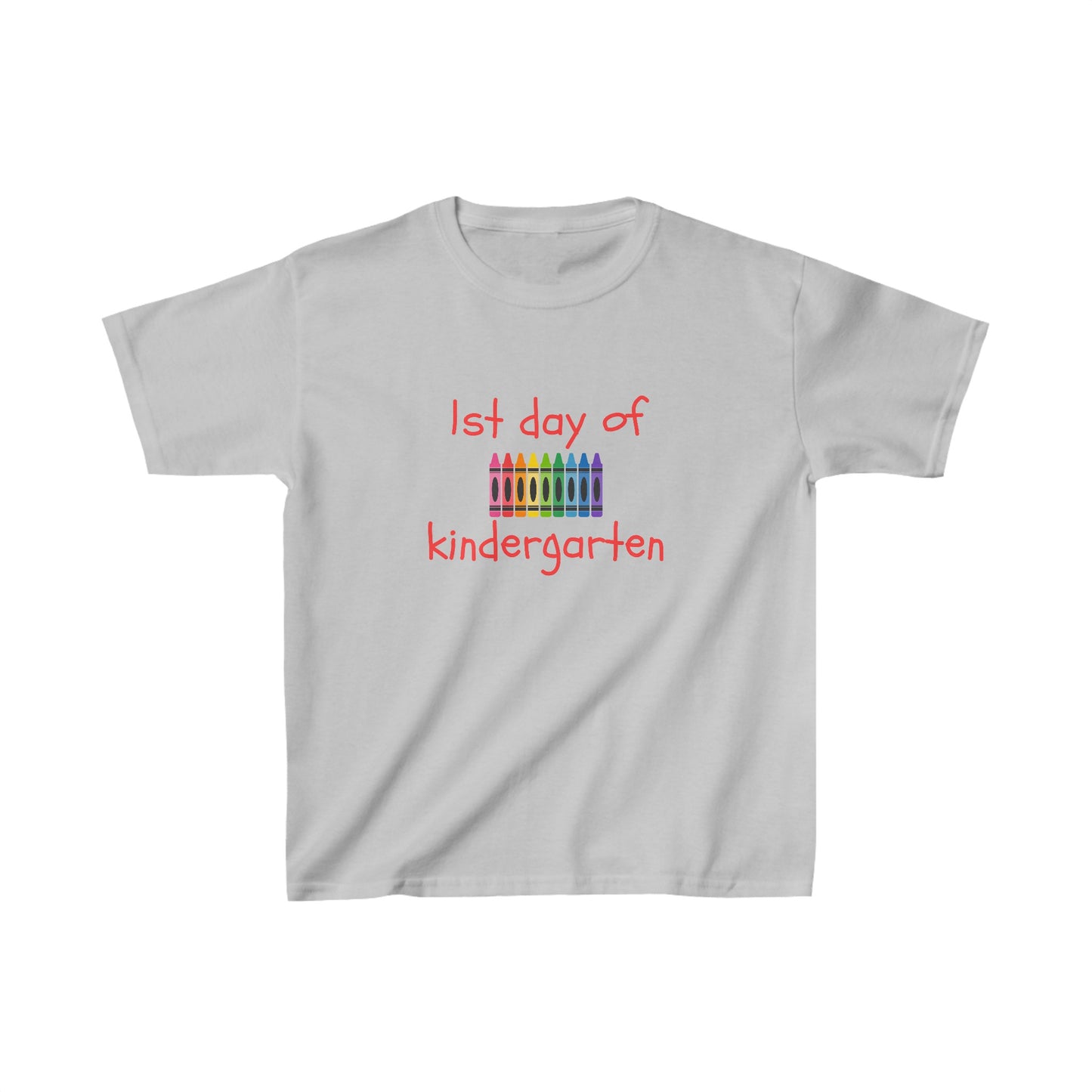 1st Day of Kindergarten (red ink) Kids Heavy Cotton™ Tee