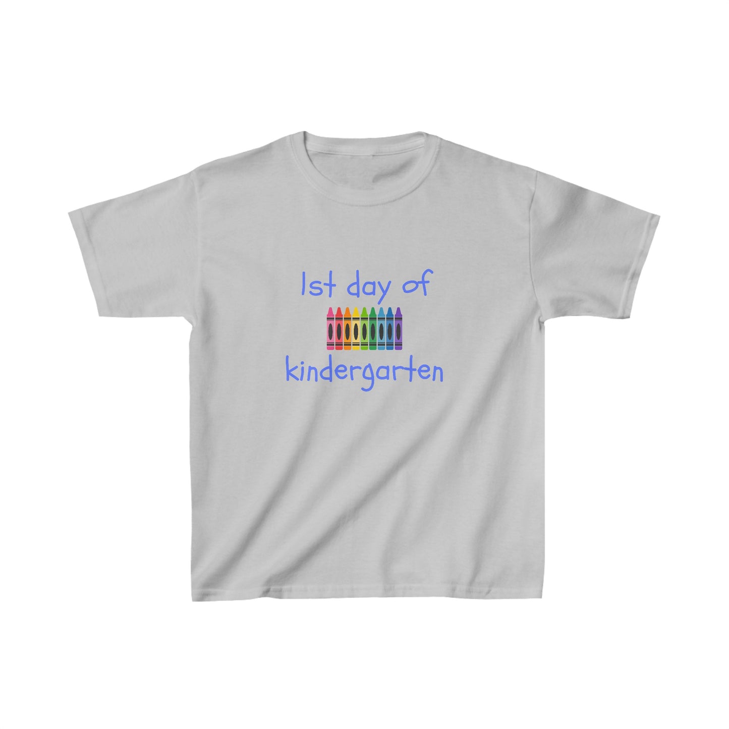 1st Day of Kindergarten (blue ink) Kids Heavy Cotton™ Tee